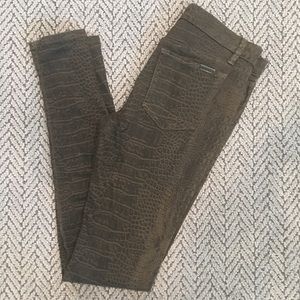 Joe’s Brown Alligator jeans